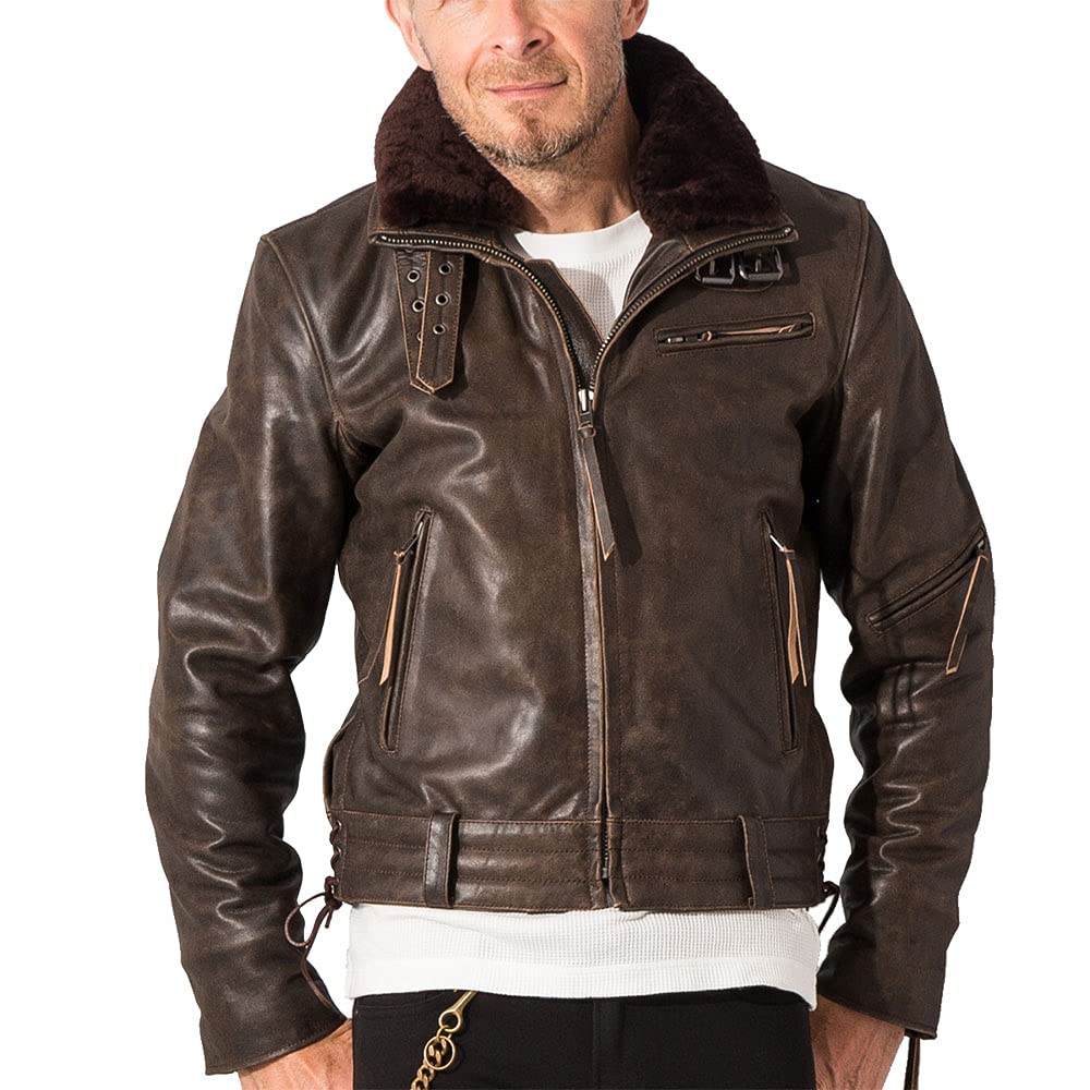 リューグーレザーズ ホースハイド ボアライナー シングル ライダースジャケット リューグーレザーズ ホースハイド ボアライナー シングル ライダース